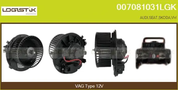 Pulseur d'air habitacle LGK 007081031LGK