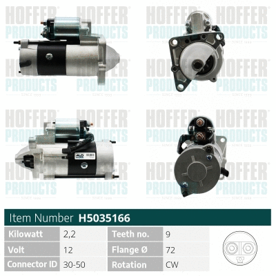 Démarreur HOFFER H5035166