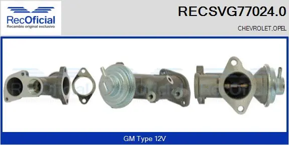 Vanne EGR RECOFICIAL RECSVG77024.0