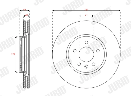 Disque de frein JURID 563675JC-1