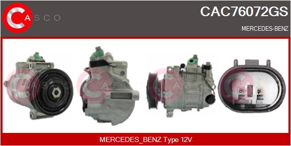 Compresseur, climatisation CASCO CAC76072GS