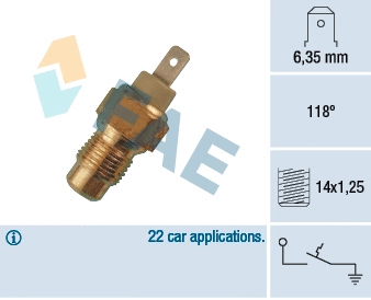 Contact thermique, voyant avertisseur de liquide de refroid. FAE 35260