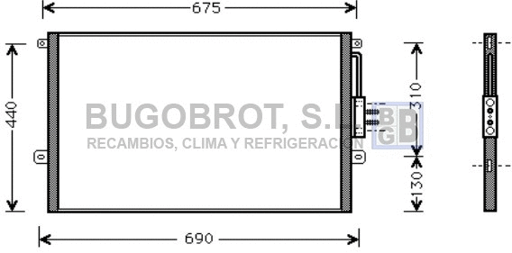 Condenseur, climatisation BUGOBROT 62-JE5018