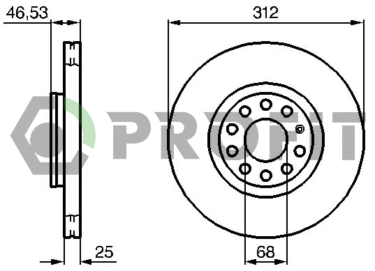 Disque de frein PROFIT 5010-1707