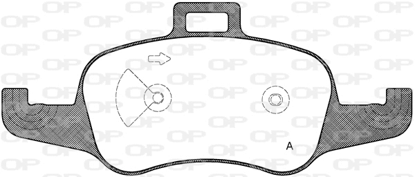 Kit de plaquettes de frein, frein à disque OPEN PARTS BPA1653.00