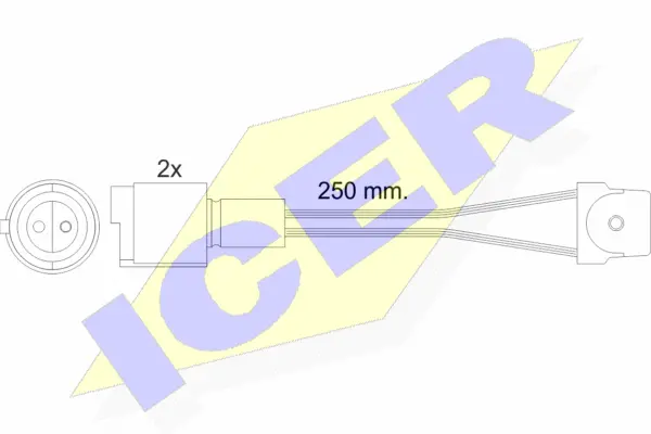 Contact d'avertissement, usure des plaquettes de frein ICER 610091 E C