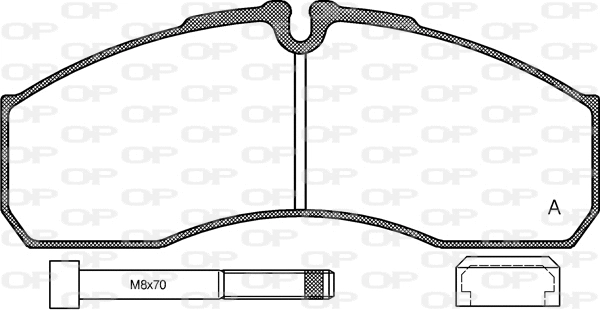 Kit de plaquettes de frein, frein à disque OPEN PARTS BPA0651.86
