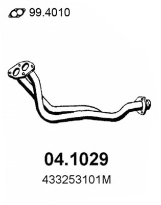 Tuyau d'échappement ASSO 04.1029