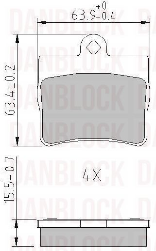 Kit de plaquettes de frein, frein à disque DANBLOCK DB 510326