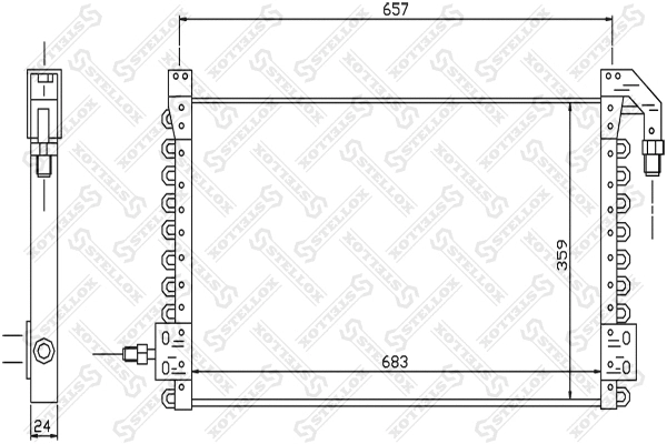 Condenseur, climatisation STELLOX 87-39106-SX