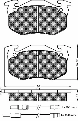 Kit de plaquettes de frein, frein à disque BSF 10242