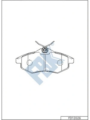 Kit de plaquettes de frein, frein à disque FBK FD12026A