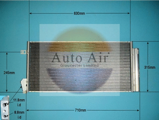 Condenseur, climatisation AUTO AIR GLOUCESTER 16-6222