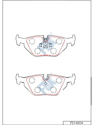 Kit de plaquettes de frein, frein à disque FBK FD14004