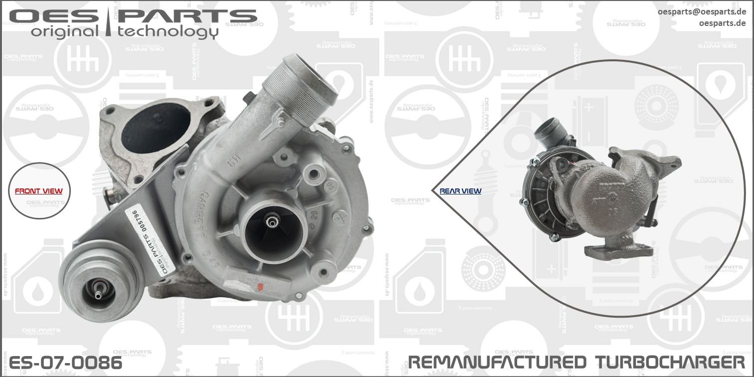 Turbocompresseur, suralimentation OES PARTS ES-07-0086