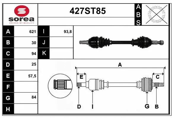 Arbre de transmission STARTCAR 427ST85