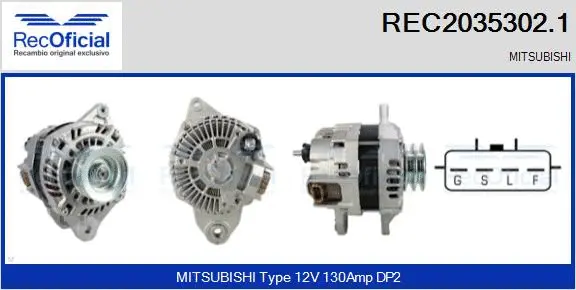 Alternateur RECOFICIAL REC2035302.1