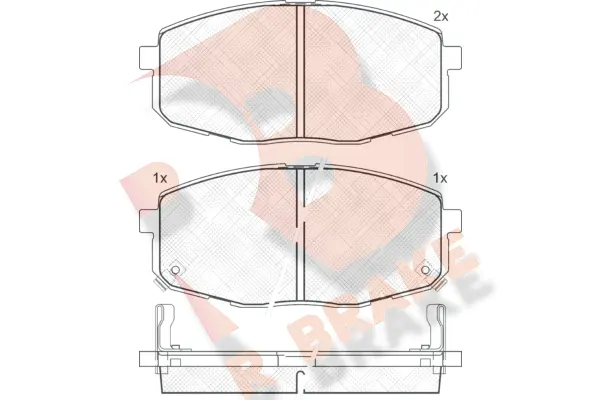 Kit de plaquettes de frein, frein à disque R BRAKE RB1540