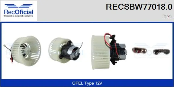 Pulseur d'air habitacle RECOFICIAL RECSBW77018.0