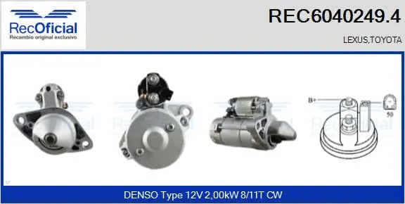 Démarreur RECOFICIAL REC6040249.4