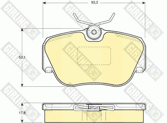 Kit de plaquettes de frein, frein à disque GIRLING 6108171