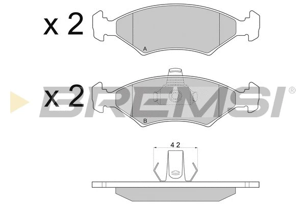 Kit de plaquettes de frein, frein à disque BREMSI BP2675