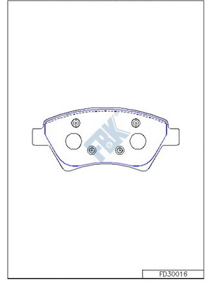 Kit de plaquettes de frein, frein à disque FBK FD30016