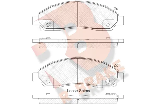 Kit de plaquettes de frein, frein à disque R BRAKE RB1974