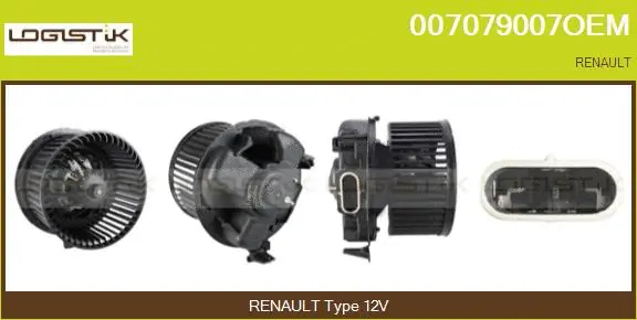 Pulseur d'air habitacle LGK 007079007OEM