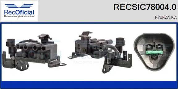 Bobine d'allumage RECOFICIAL RECSIC78004.0