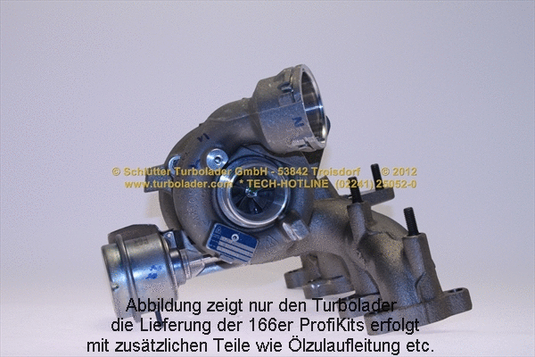 Turbocompresseur, suralimentation SCHLÜTTER TURBOLADER 166-02780