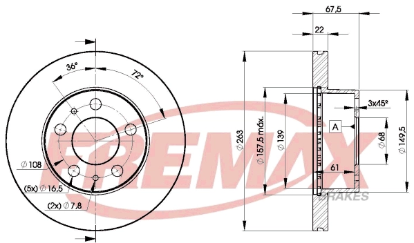 Disque de frein FREMAX BD-9131