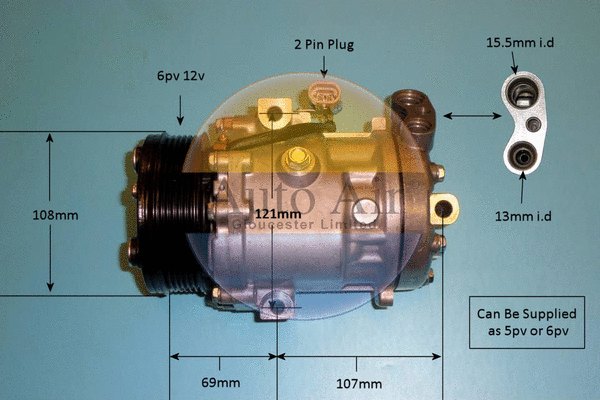 Compresseur, climatisation AUTO AIR GLOUCESTER 14-4396P