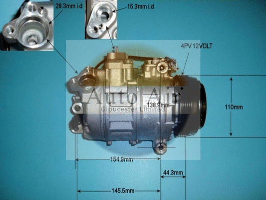 Compresseur, climatisation AUTO AIR GLOUCESTER 14-9767