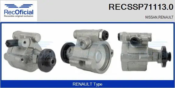 Pompe hydraulique, direction RECOFICIAL RECSSP71113.0