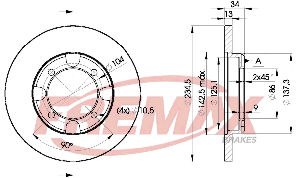 Disque de frein FREMAX BD-8737