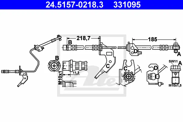 Flexible de frein ATE-APAC 24.5157-0218.3