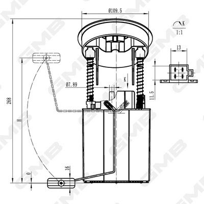 unité d'alimentation de carburant GMB GFPS-028A