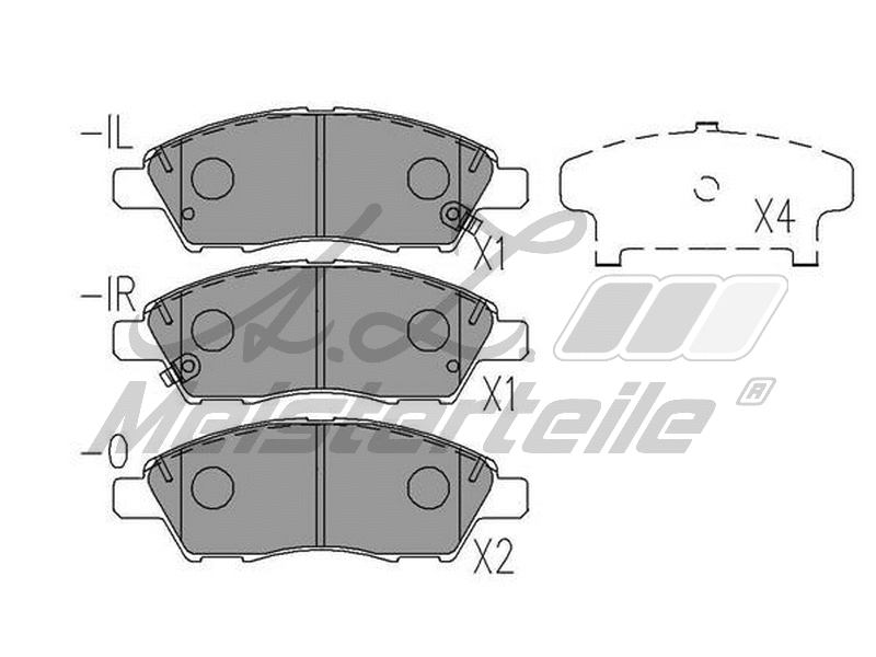 Kit de plaquettes de frein, frein à disque A.Z. Meisterteile AZMT-44-022-2100