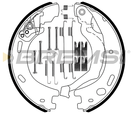 Jeu de mâchoires de frein, frein de stationnement BREMSI GF0440-1