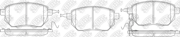 Kit de plaquettes de frein, frein à disque NiBK PN2901