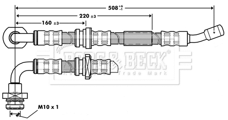 Flexible de frein BORG & BECK BBH7211