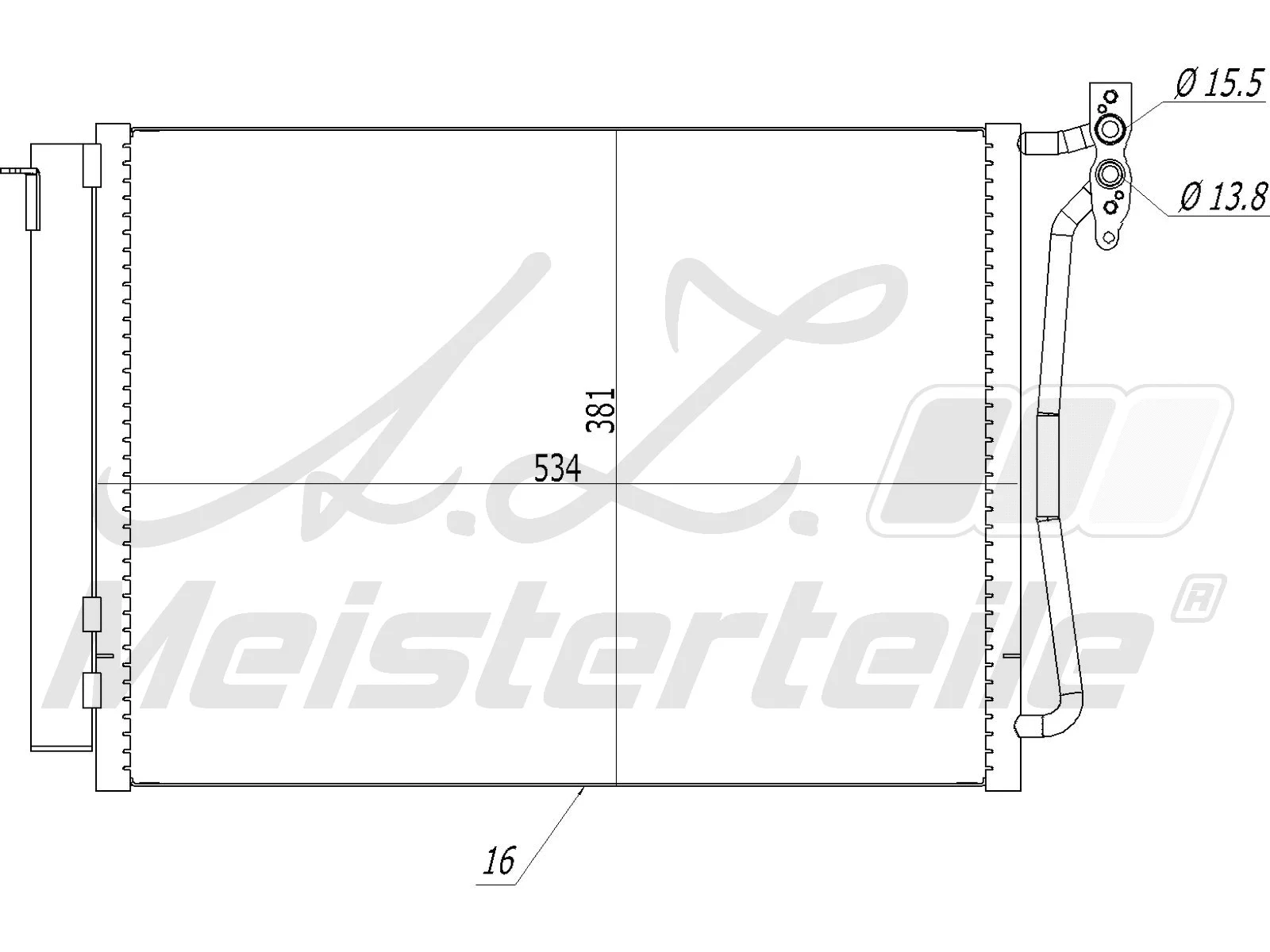 Condenseur, climatisation A.Z. Meisterteile AZMT-45-030-1076