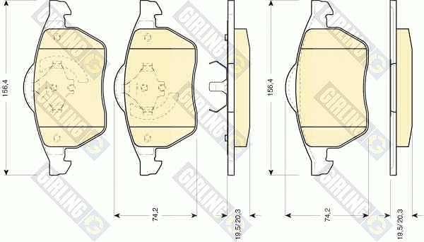 Kit de plaquettes de frein, frein à disque GIRLING 6112002
