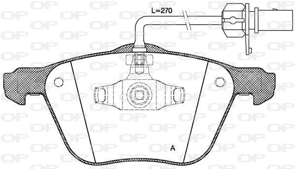Kit de plaquettes de frein, frein à disque OPEN PARTS BPA0836.02