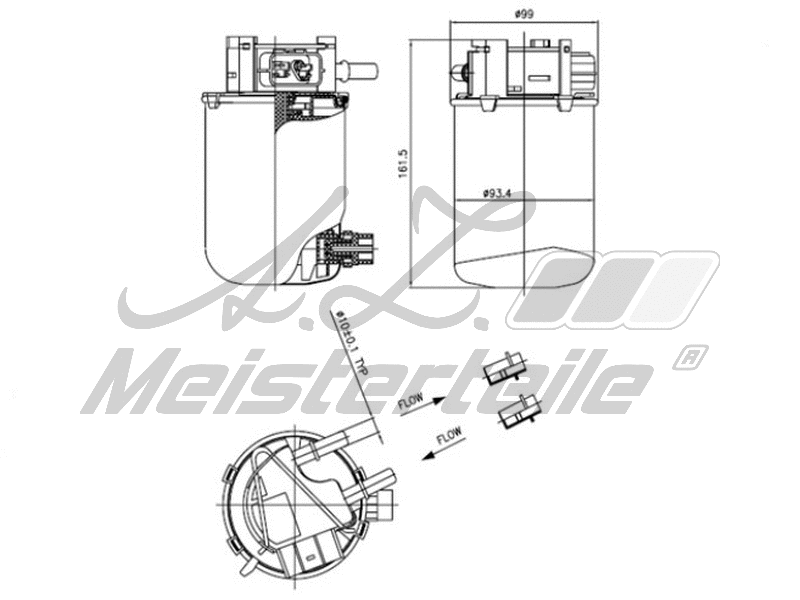 Filtre à carburant A.Z. Meisterteile AZMT-41-020-1429