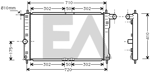 Radiateur, refroidissement du moteur EACLIMA 31R20003