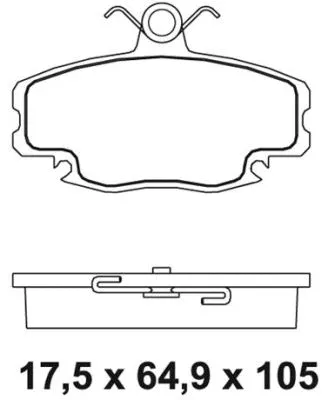 Kit de plaquettes de frein, frein à disque NAKATA NKF 1235P