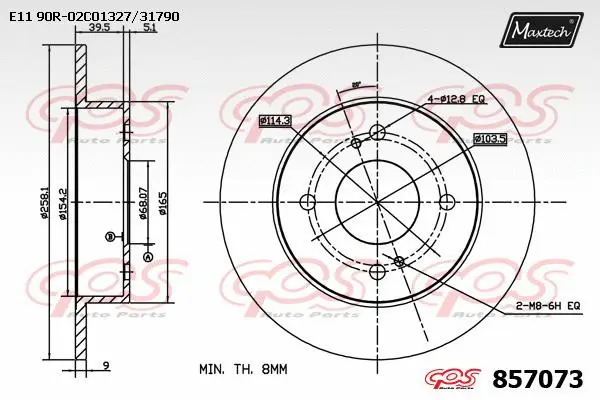 Disque de frein MAXTECH 857073