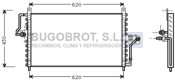 Condenseur, climatisation BUGOBROT 62-OL5223
